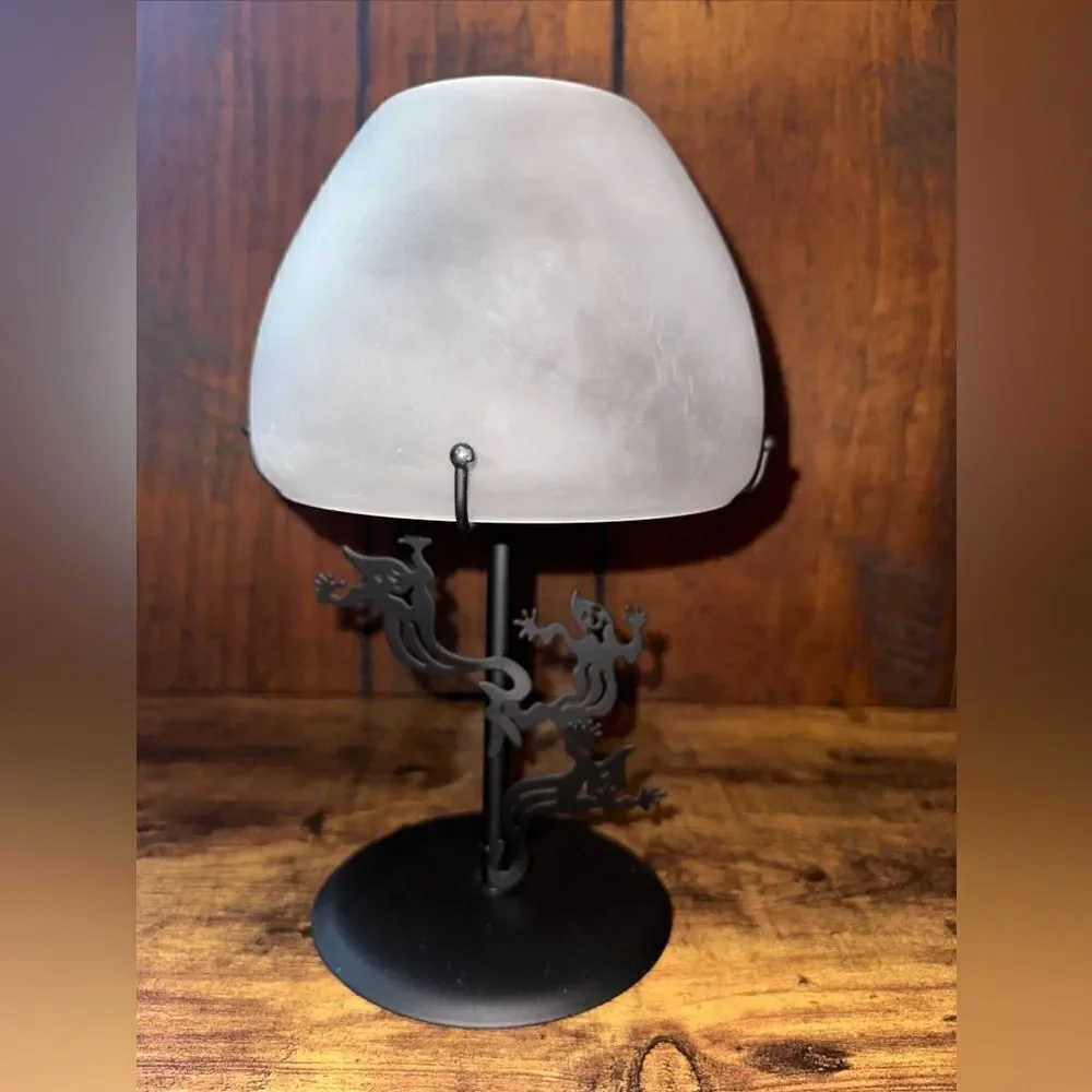 Partylite Vintage‎ Halloween Shadowdancers Ghost CANDLE Tea Light Lamp EUC